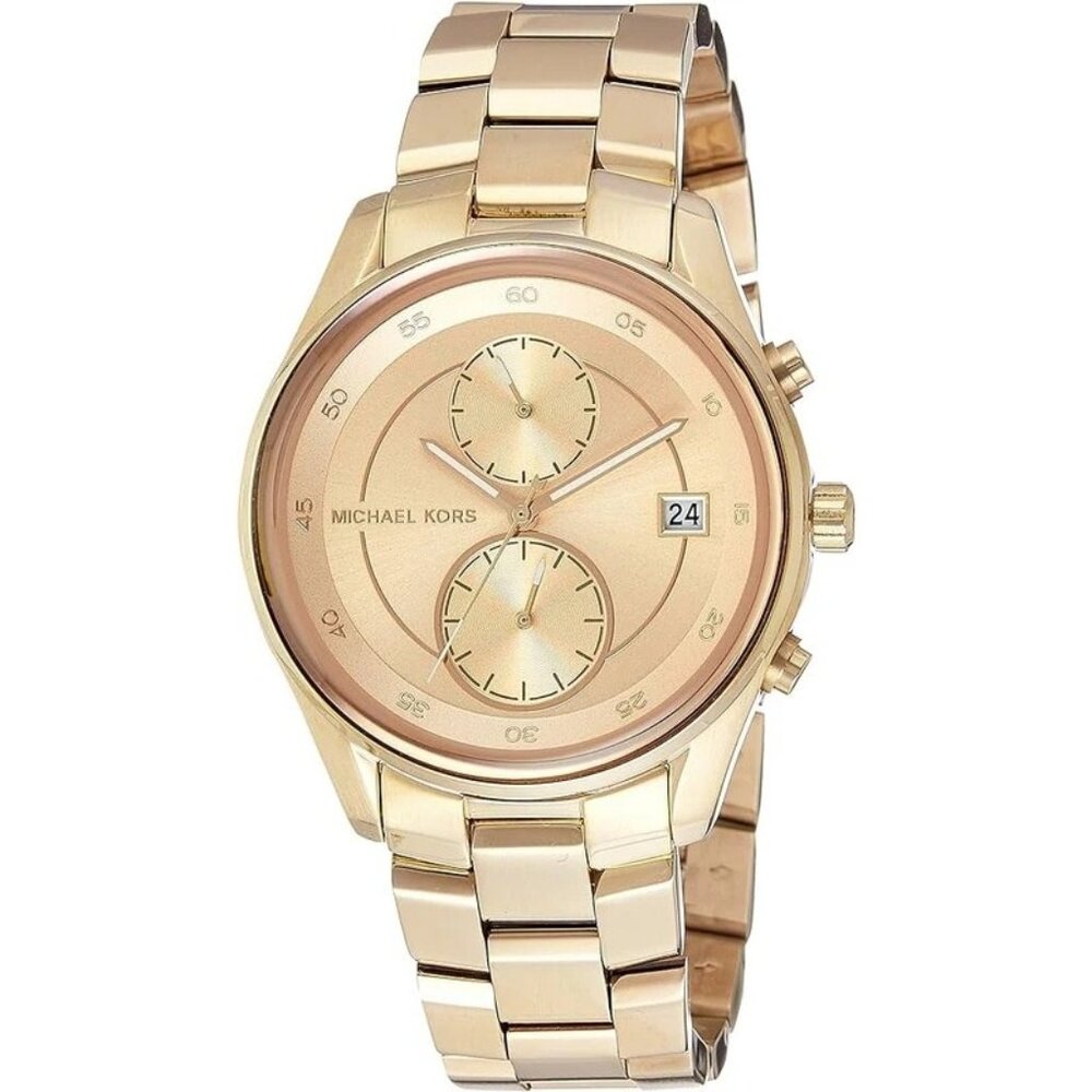Michael Kors Briar Analog Gold Dial Gold Steel Strap Watch For Women - M…